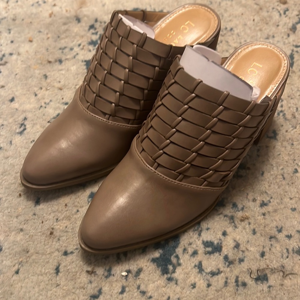 Lauren Conrad block heel mule